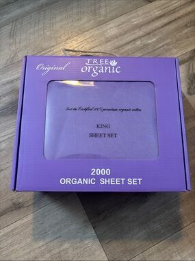 King Sheet Set in Purple - 2000 Organic Cotton